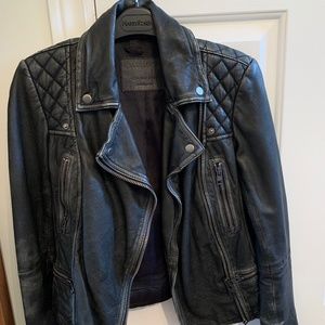 Leather jacket.